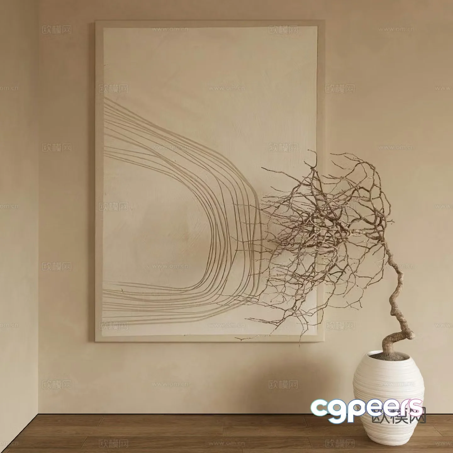 Modern decorative painting 3d model