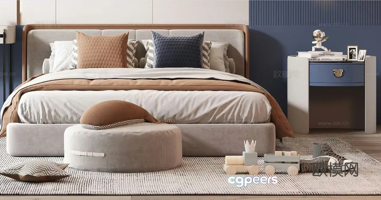 Modern children’s bed 3d model