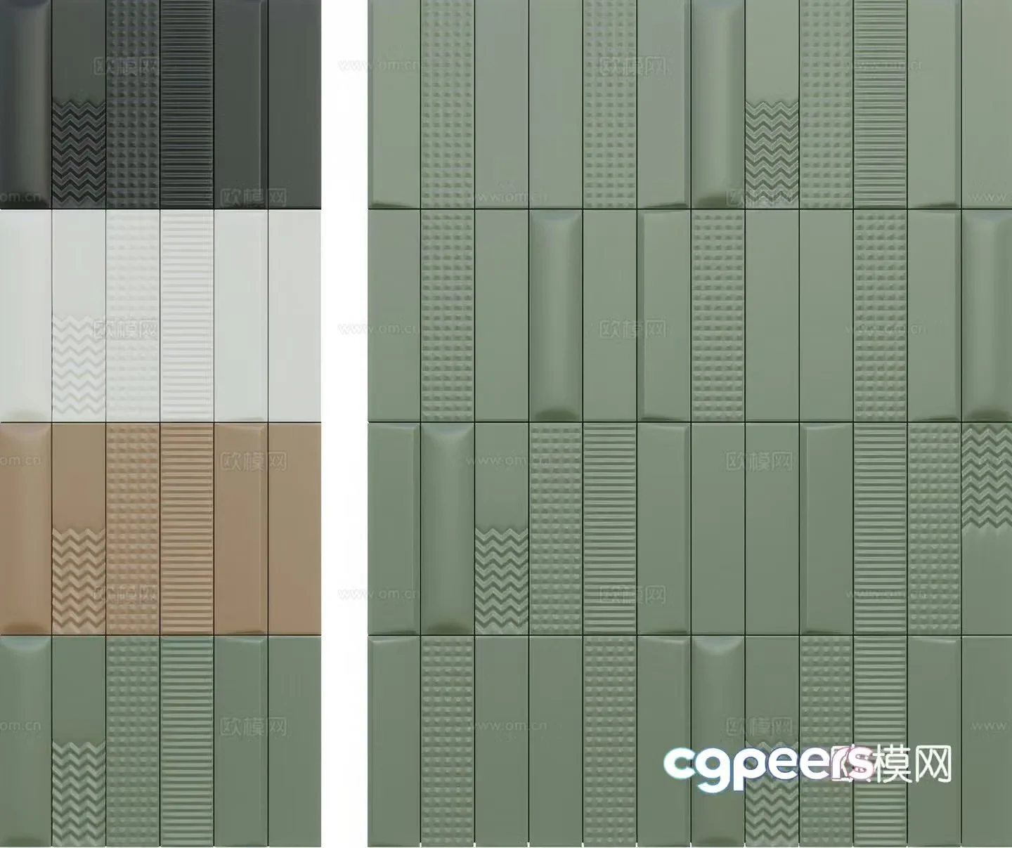 Small wall tiles bathroom tiles glazed tiles molding tiles 3D model