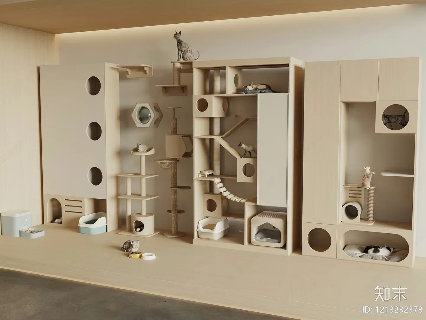 A Cat Condo 3D Model – 19852 – VRAY Render