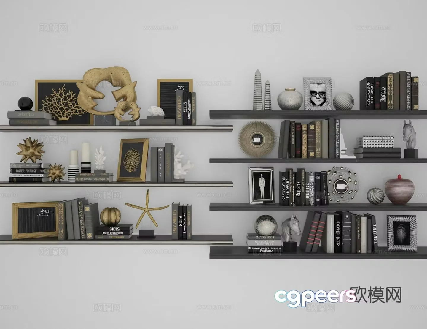 Modern decoration ornaments 3d model