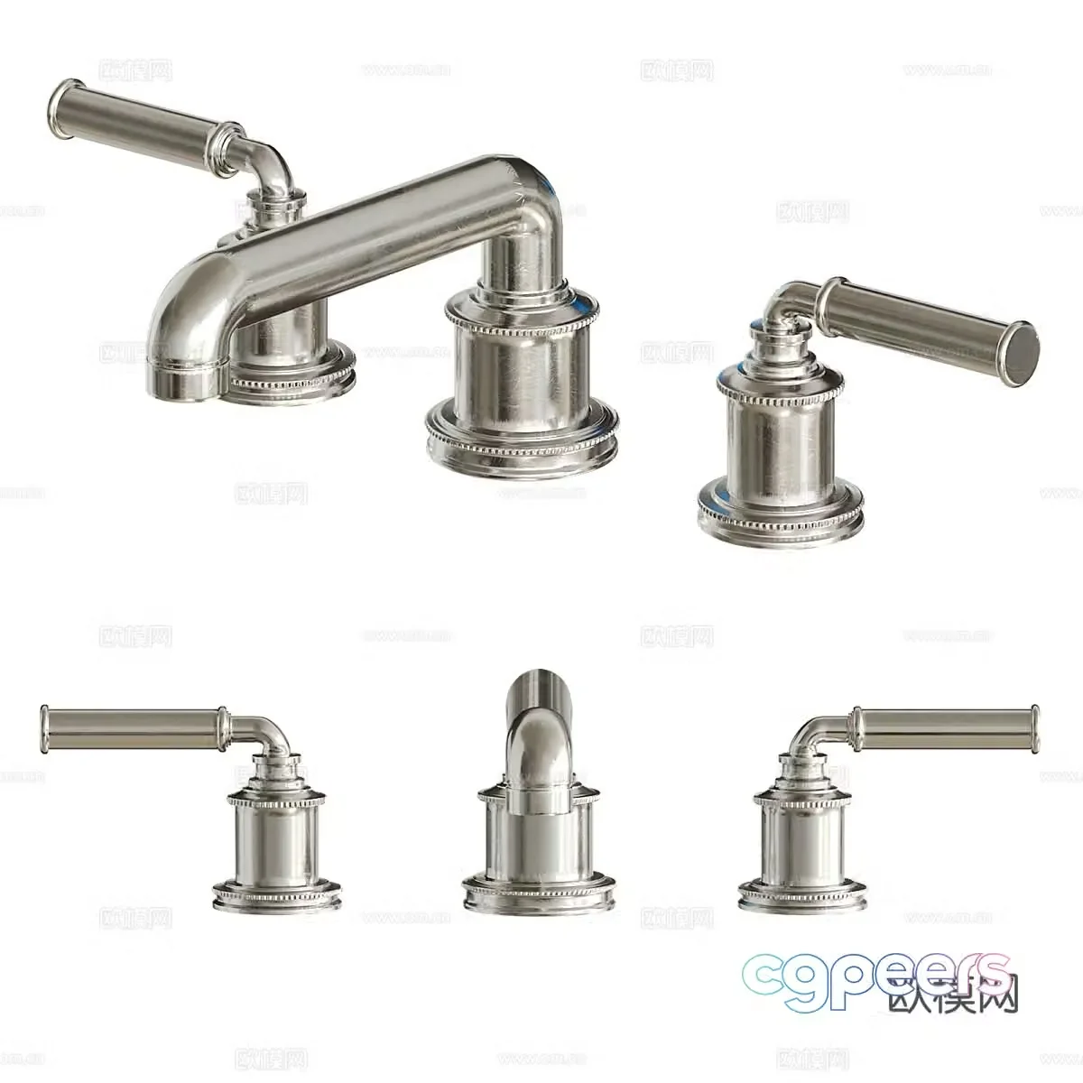 European style bathroom faucet 3d model