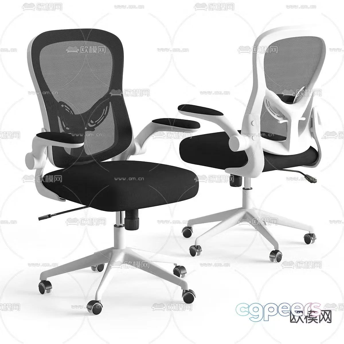 Modern office chair staff chair computer chair 3d model