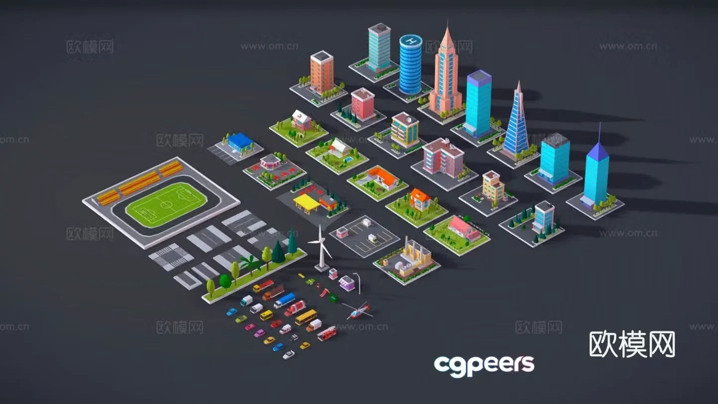 3D model of urban building components