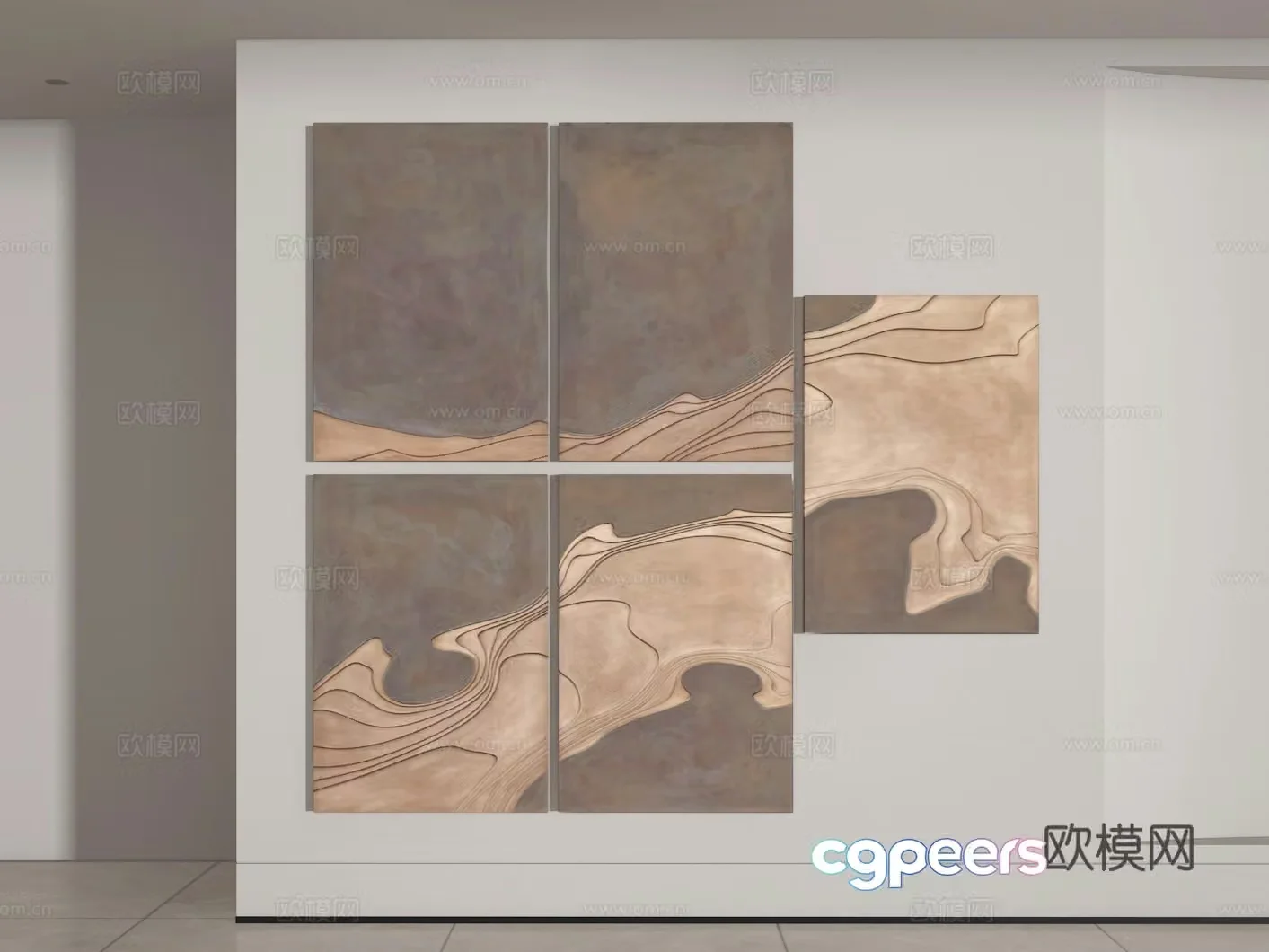 3D model of hanging painting
