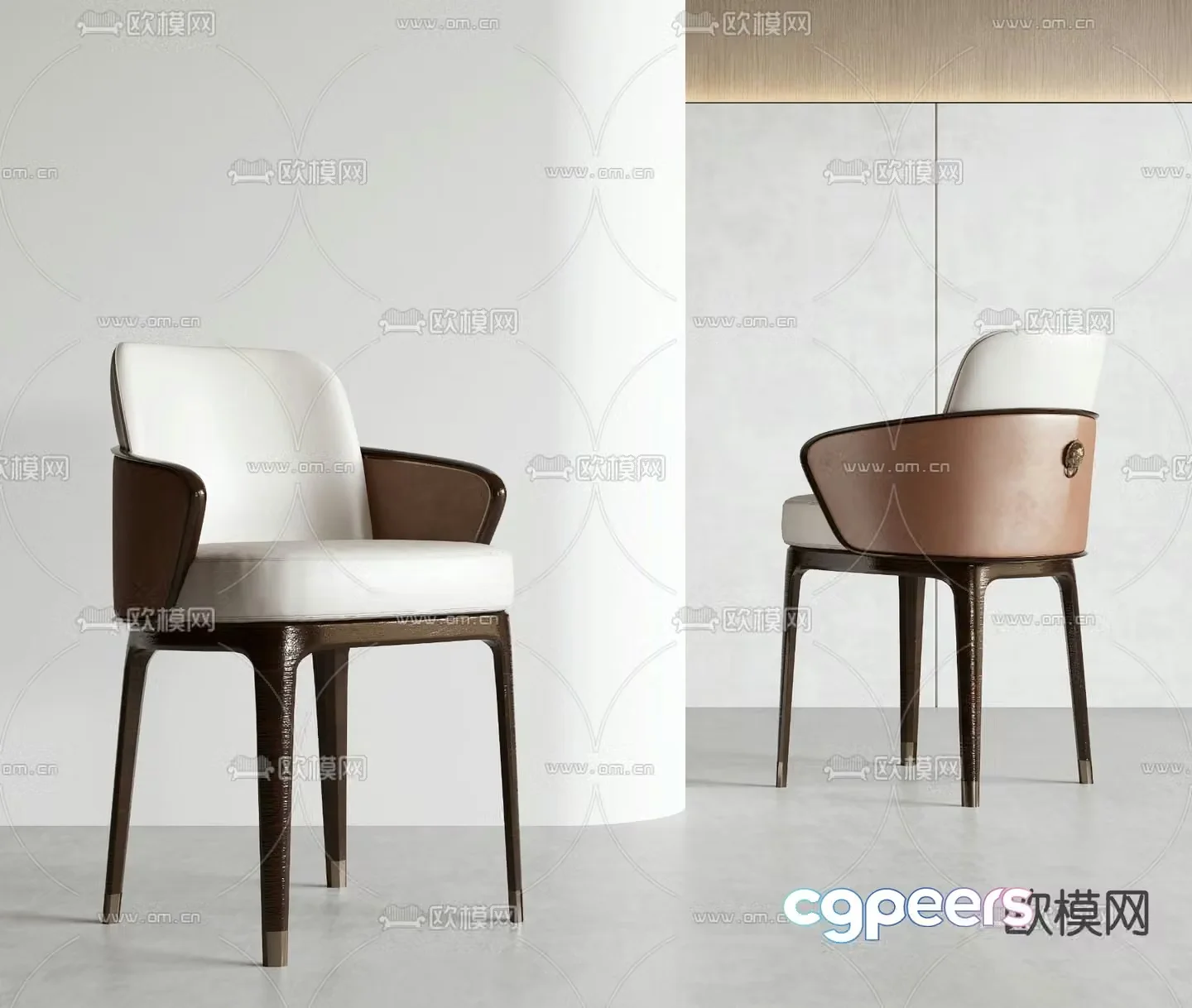New Chinese style chair dining chair 3d model