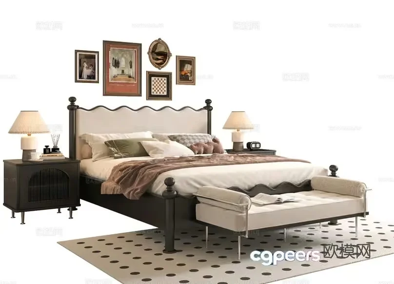 Cozy Bedroom 3D Model – 545 – VRAY Render