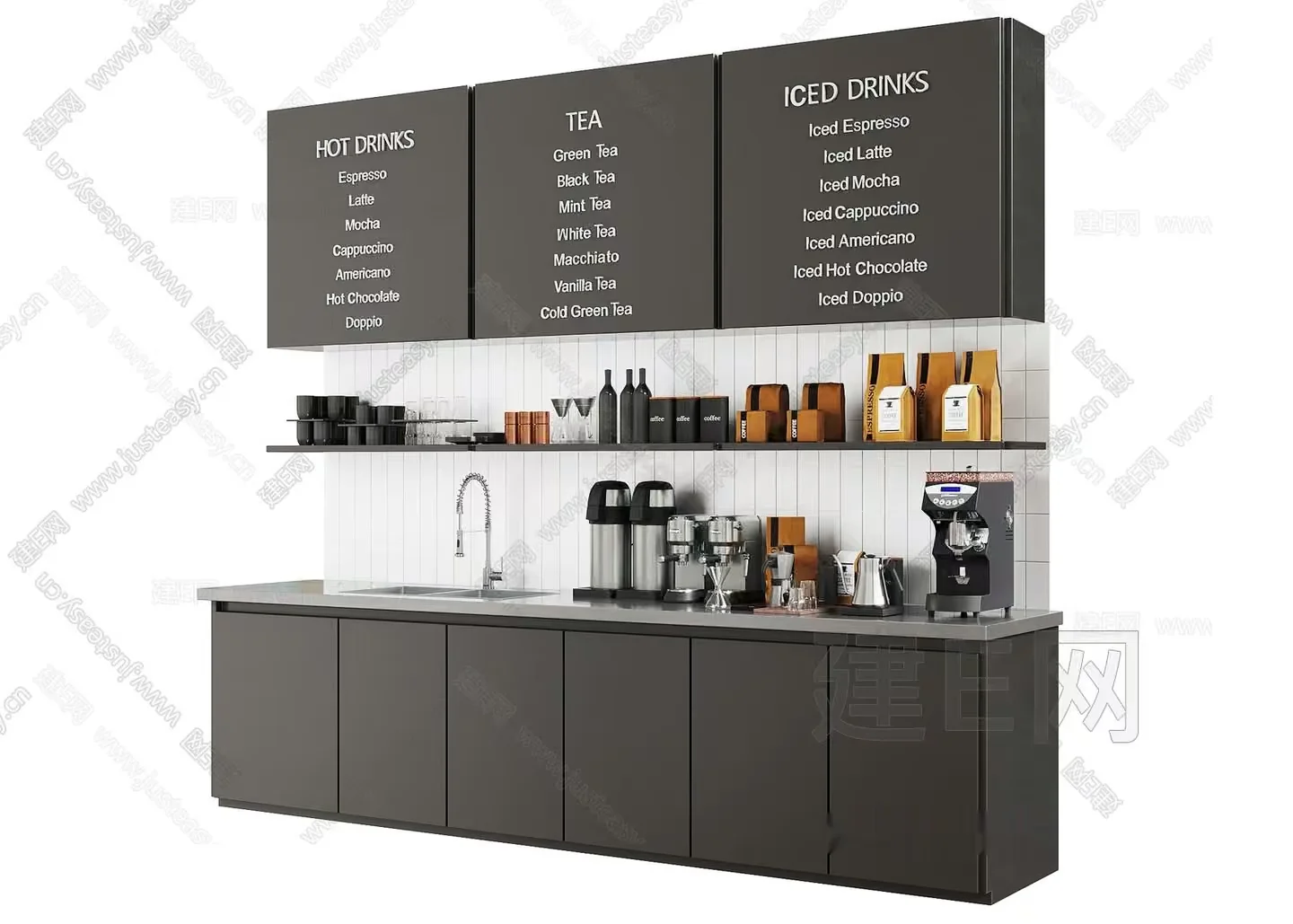 Coffee Bar 3D Model – 16347 – VRAY Render