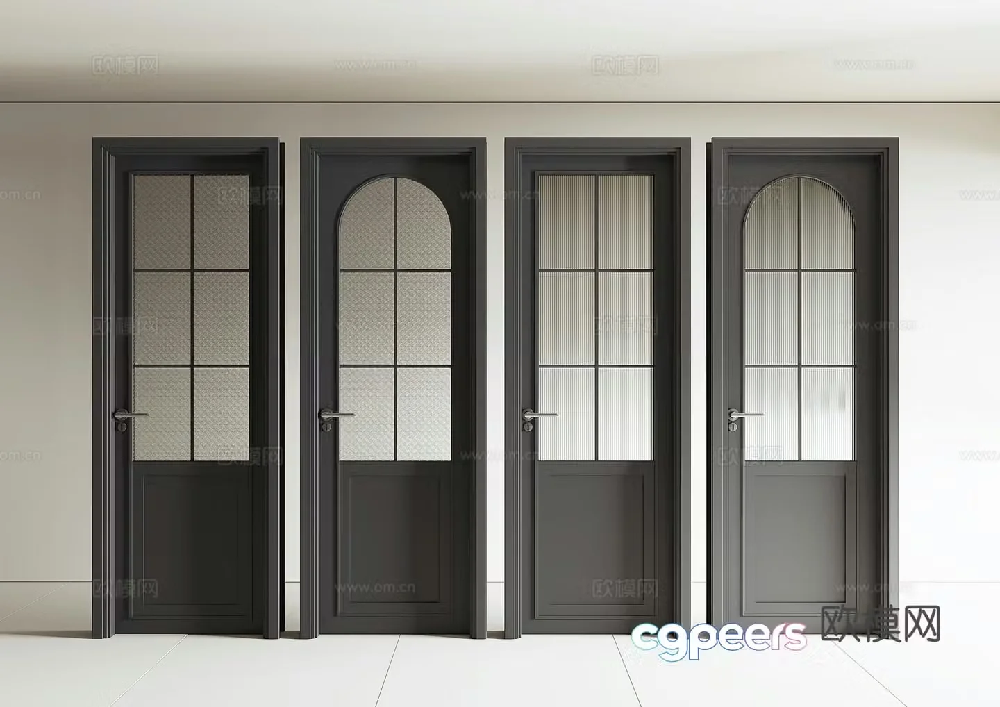 Modern bathroom door 3d model
