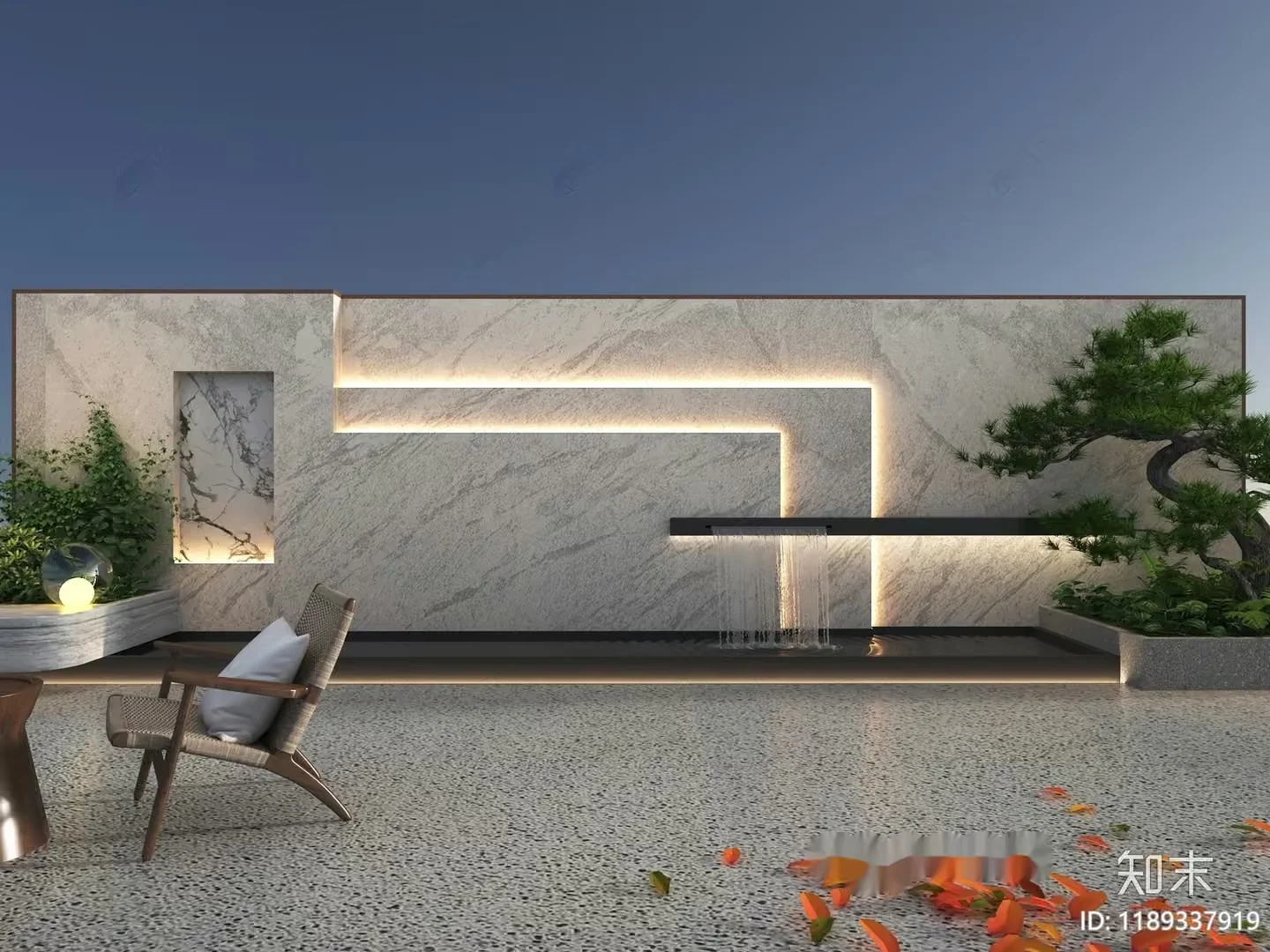 Modern Outdoor Space 3D Model – 6787 – VRAY Render