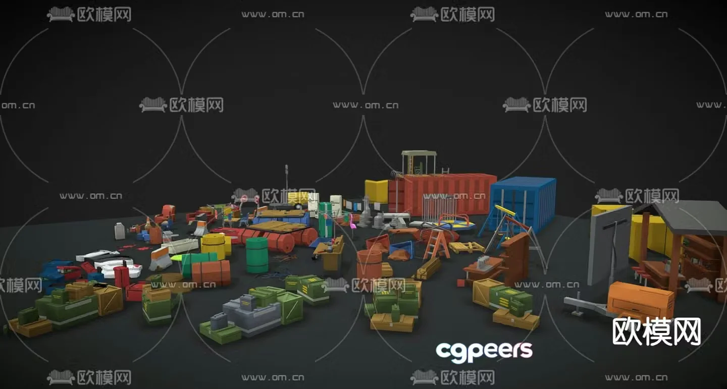Industrial toys plastic toys 3d model