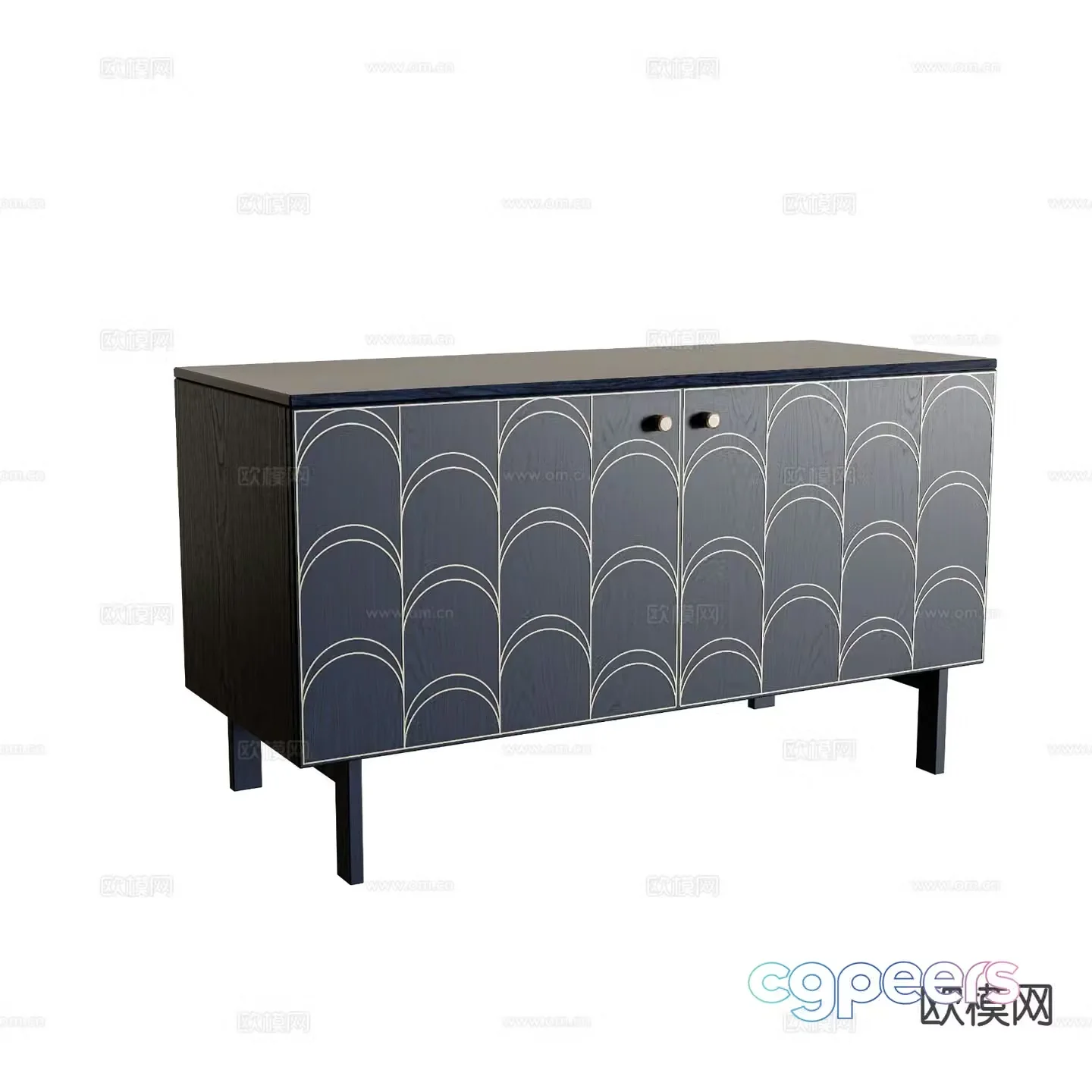 Modern bedside table 3d model