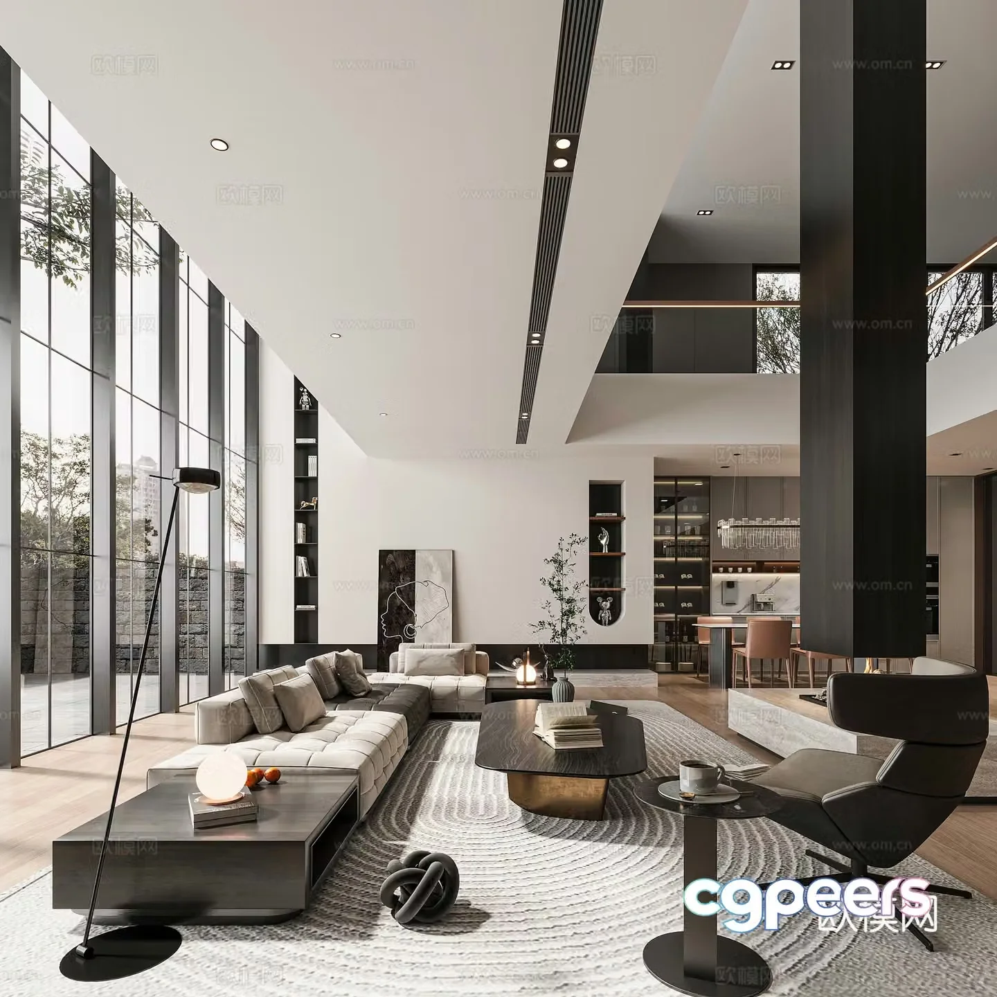 Modern living room 3d model