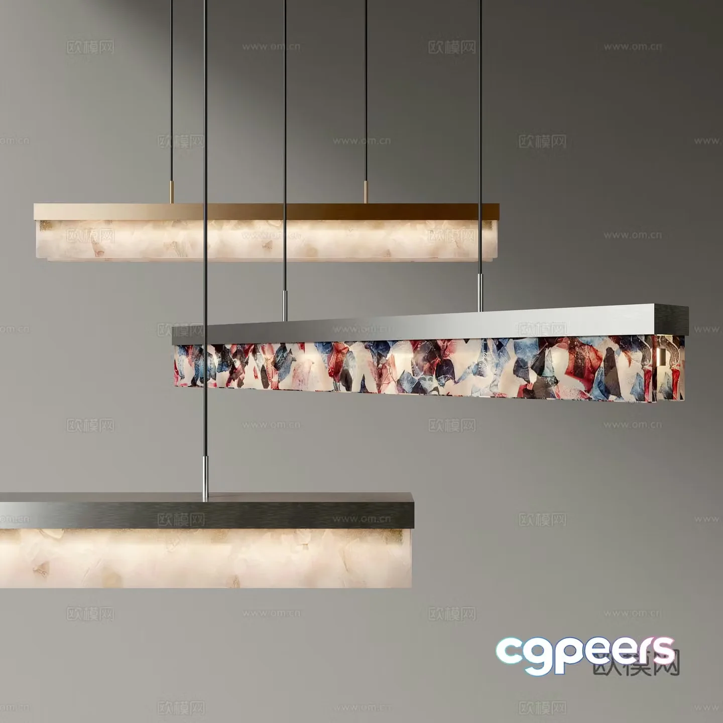 Modern chandelier 3d model