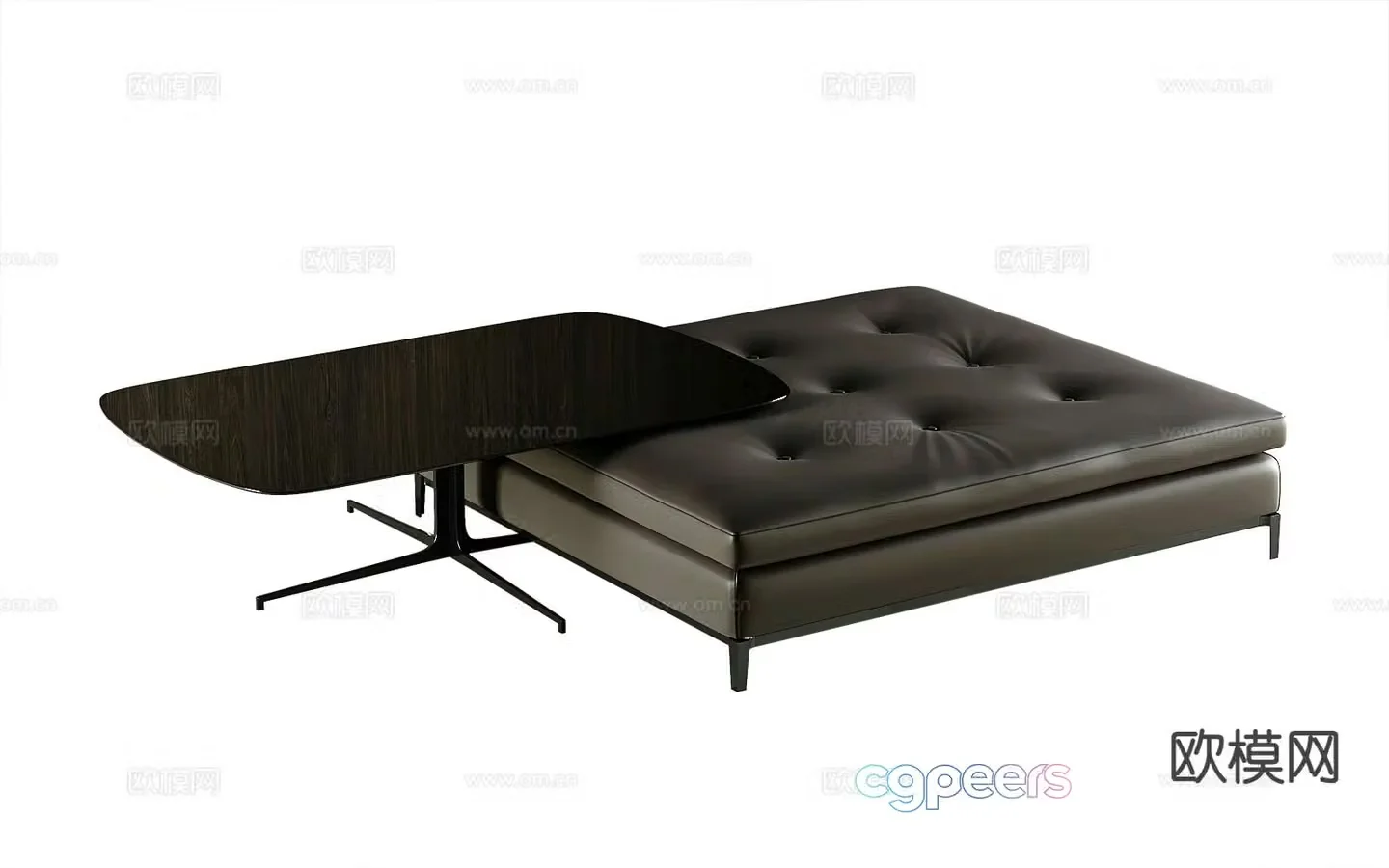 Modern double coffee table 3d model
