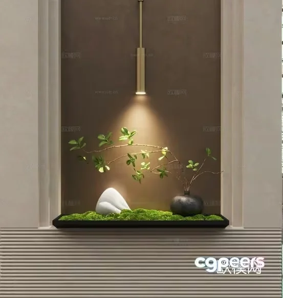 Modern Zen Garden 3D Model – 5563 – CORONA Render