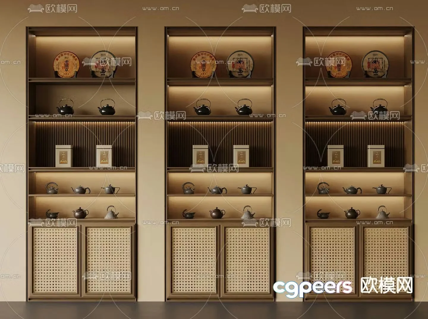 Medieval style tea cabinet 3D model