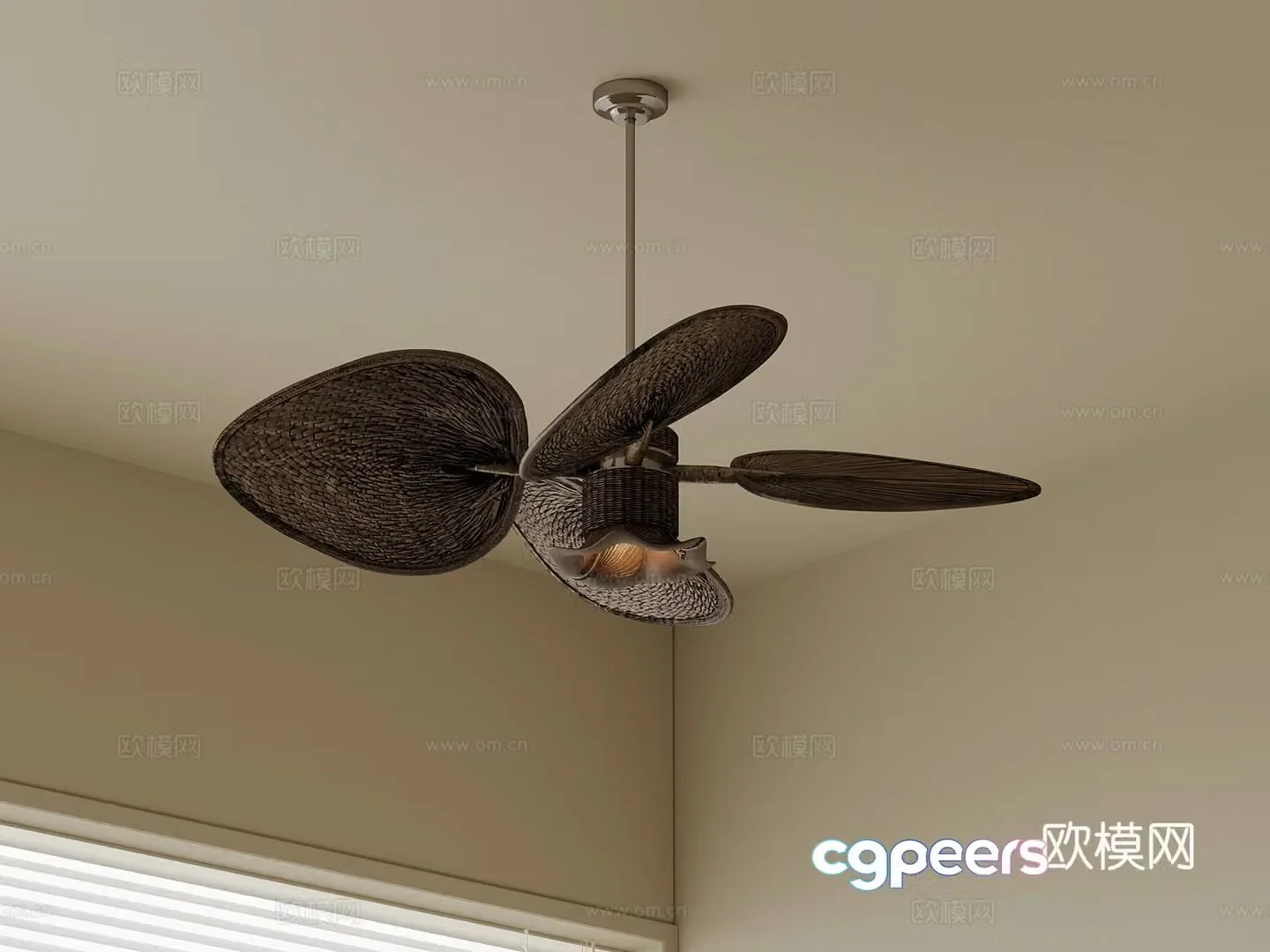 Chandelier Wasabi Chandelier Rattan chandelier 3D model