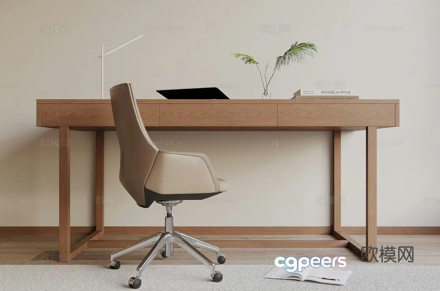 Modern office desk chair 3d model