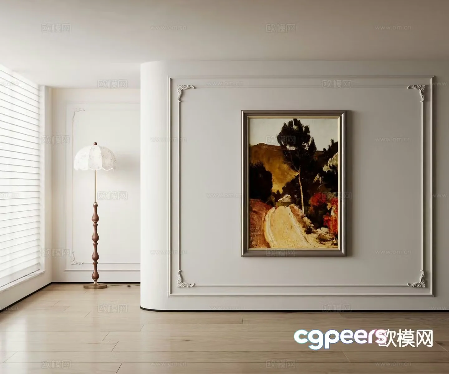 American oil painting art painting decorative painting 3d model