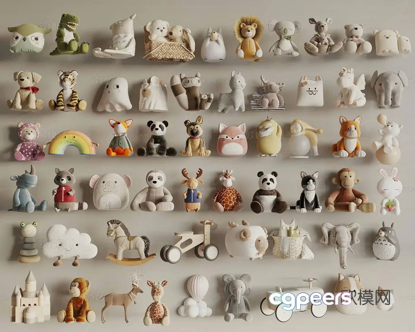Children’s plush toys toys children’s dolls children’s toys 3d model