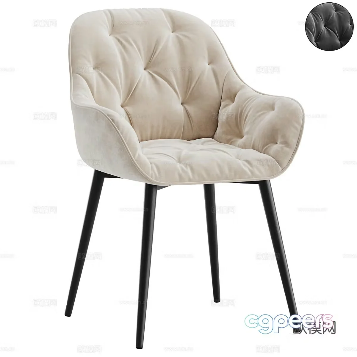 Fabric leisure chair Fabric single chair Fabric backrest chair Fabric book chair Creative single chair Creative white 3D model