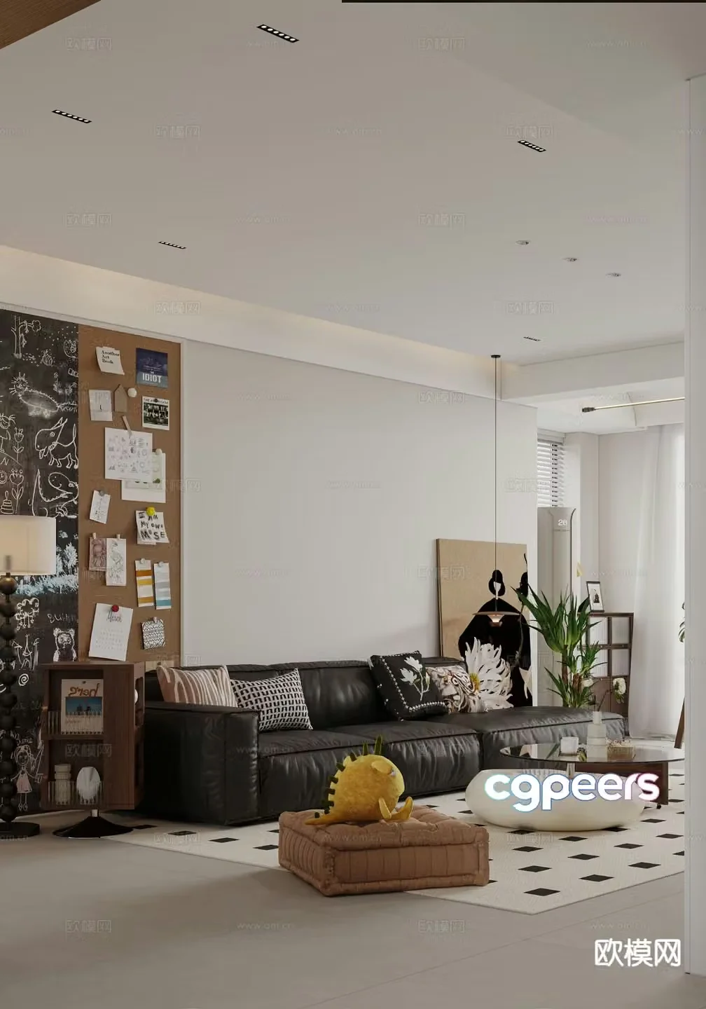 Modern living room 3d model
