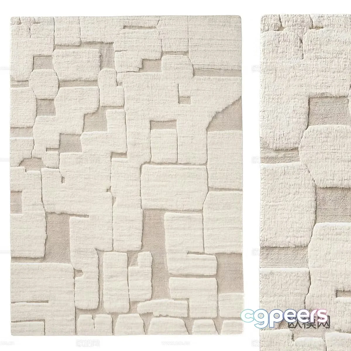 Wool carpet Square carpet 3d model
