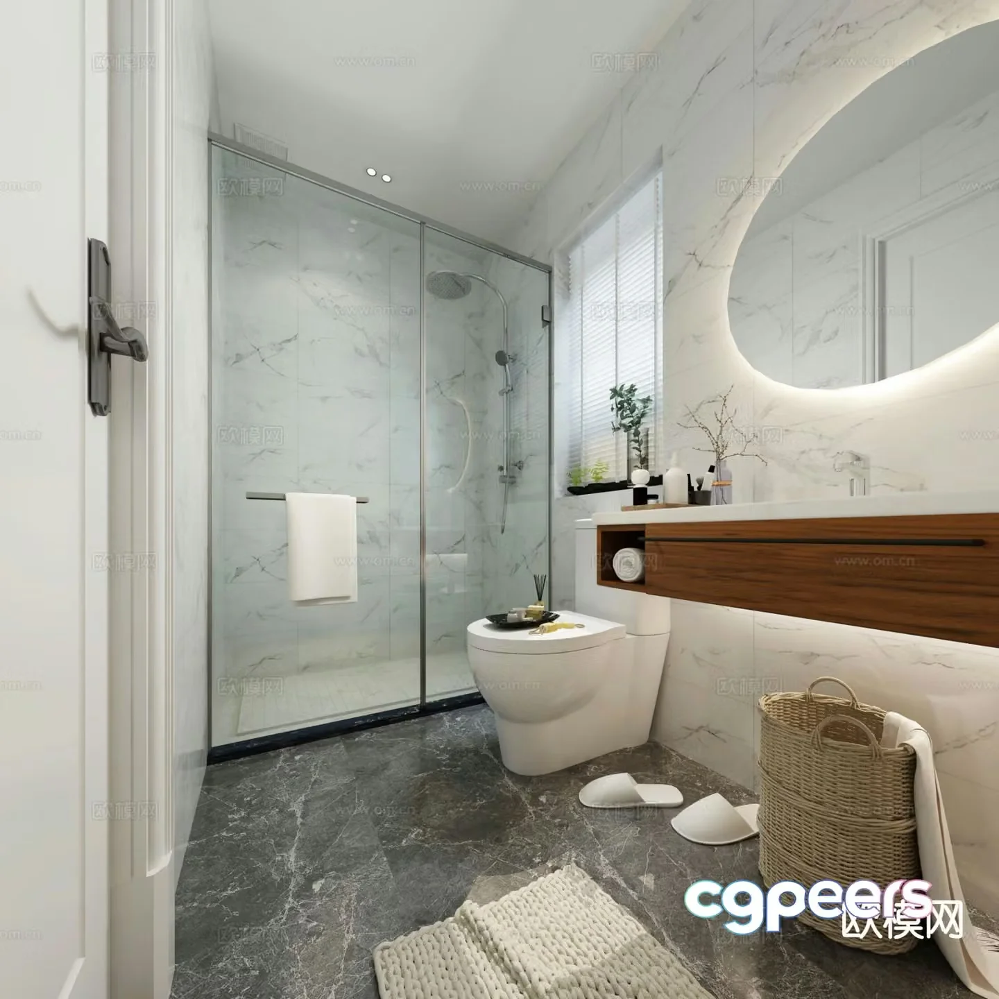 Modern bathroom bathroom 3d model