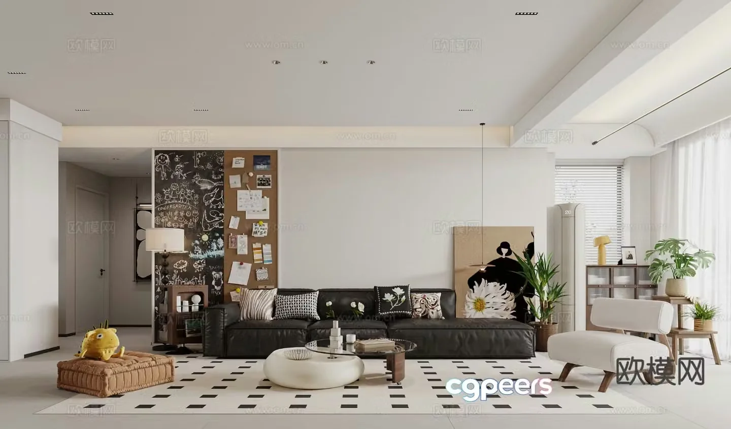 Medieval style living room 3D model