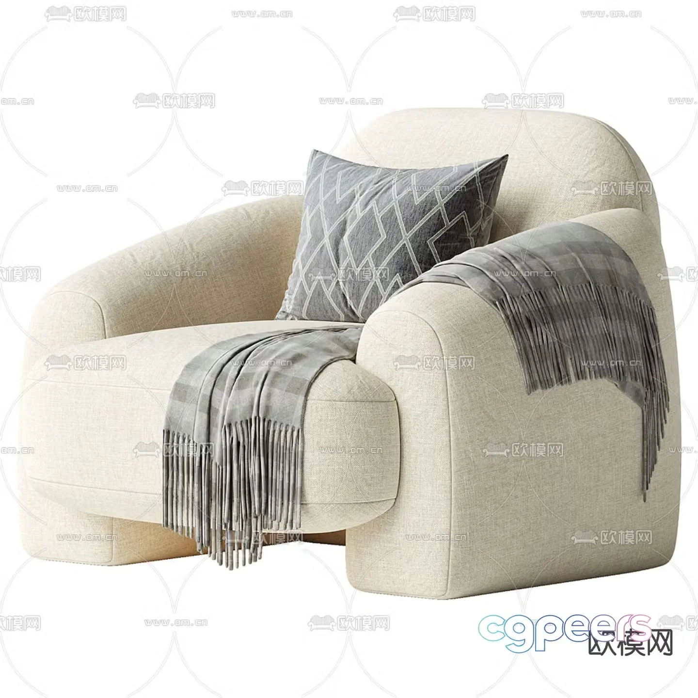 Single sofa leisure sofa 3d model