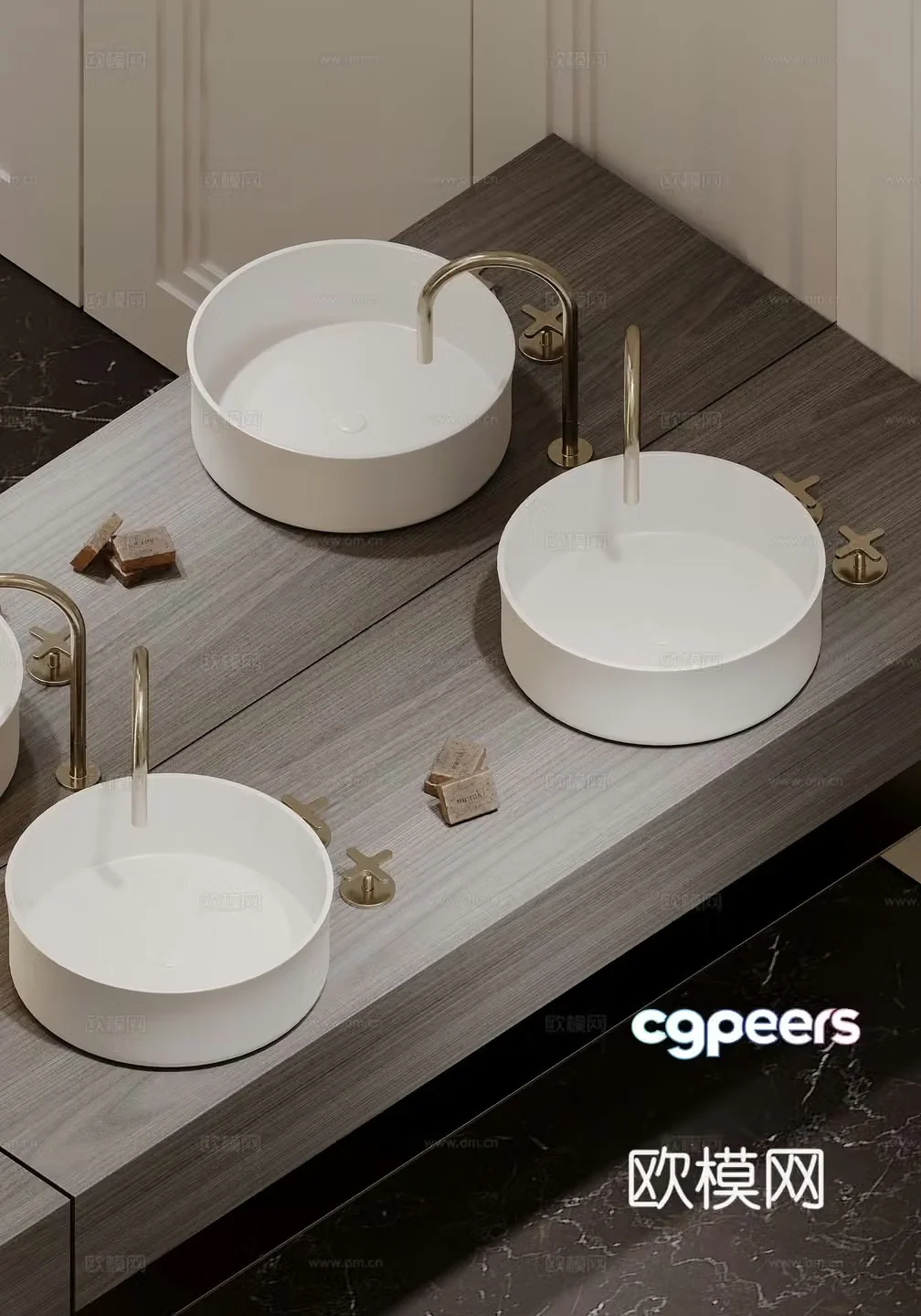 Modern bathroom sink 3d model