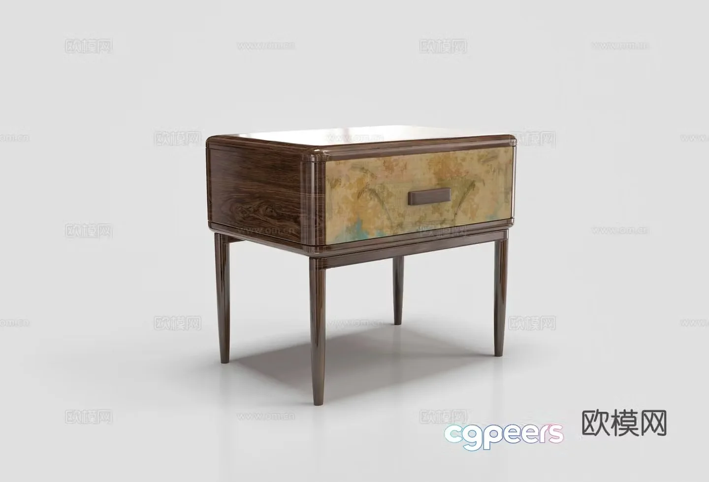 Chinese bedside table 3D model