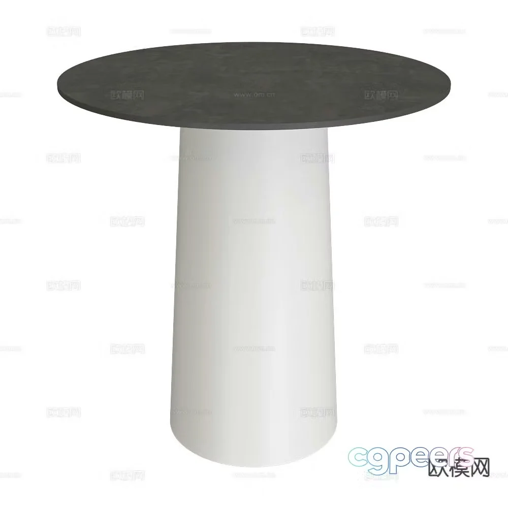 Serralunga round table side table angle table 3d model