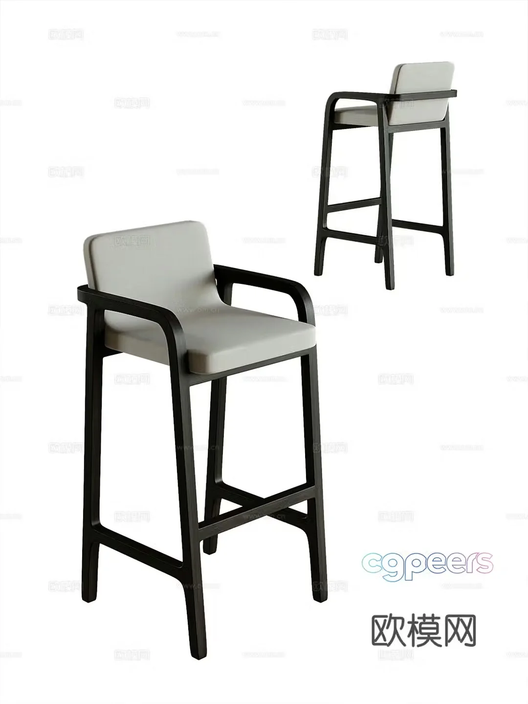 Modern bar chair 3d model