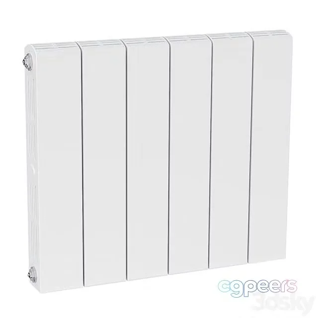 3ds Max Free – Bimetallic radiator Rifar SUPReMO 350 6 sections