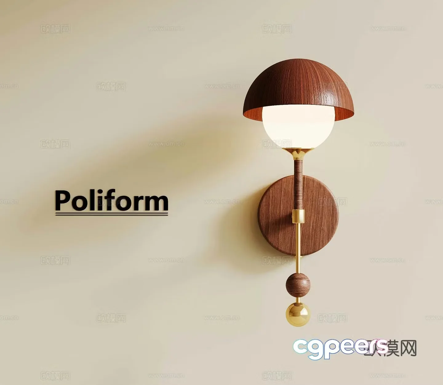 French medieval wall light 3D model