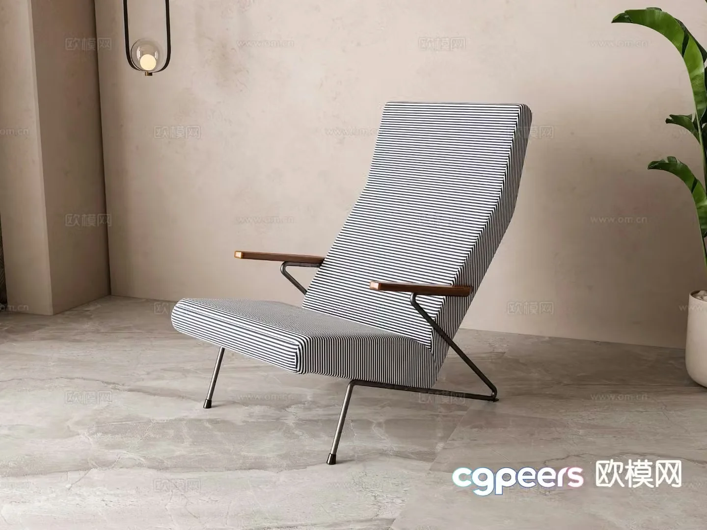 Modern lounge chair 3d model