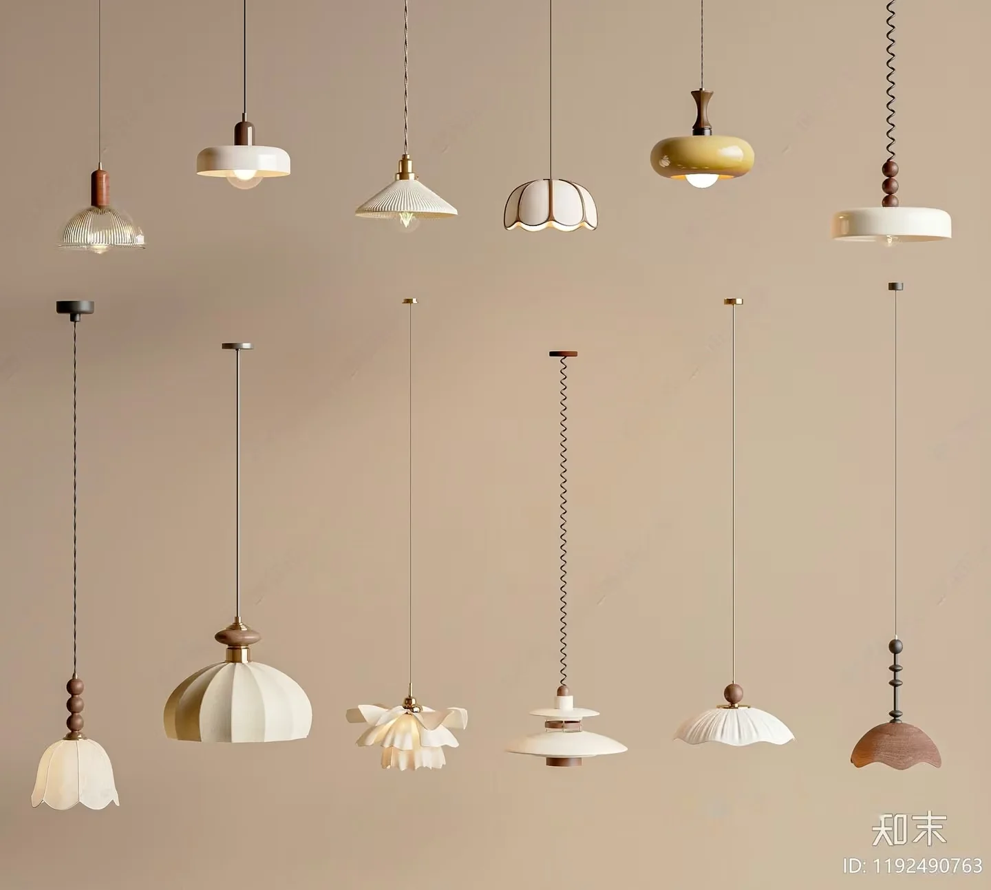 Gold Light Fixture 3D Model – 5046 – VRAY Render