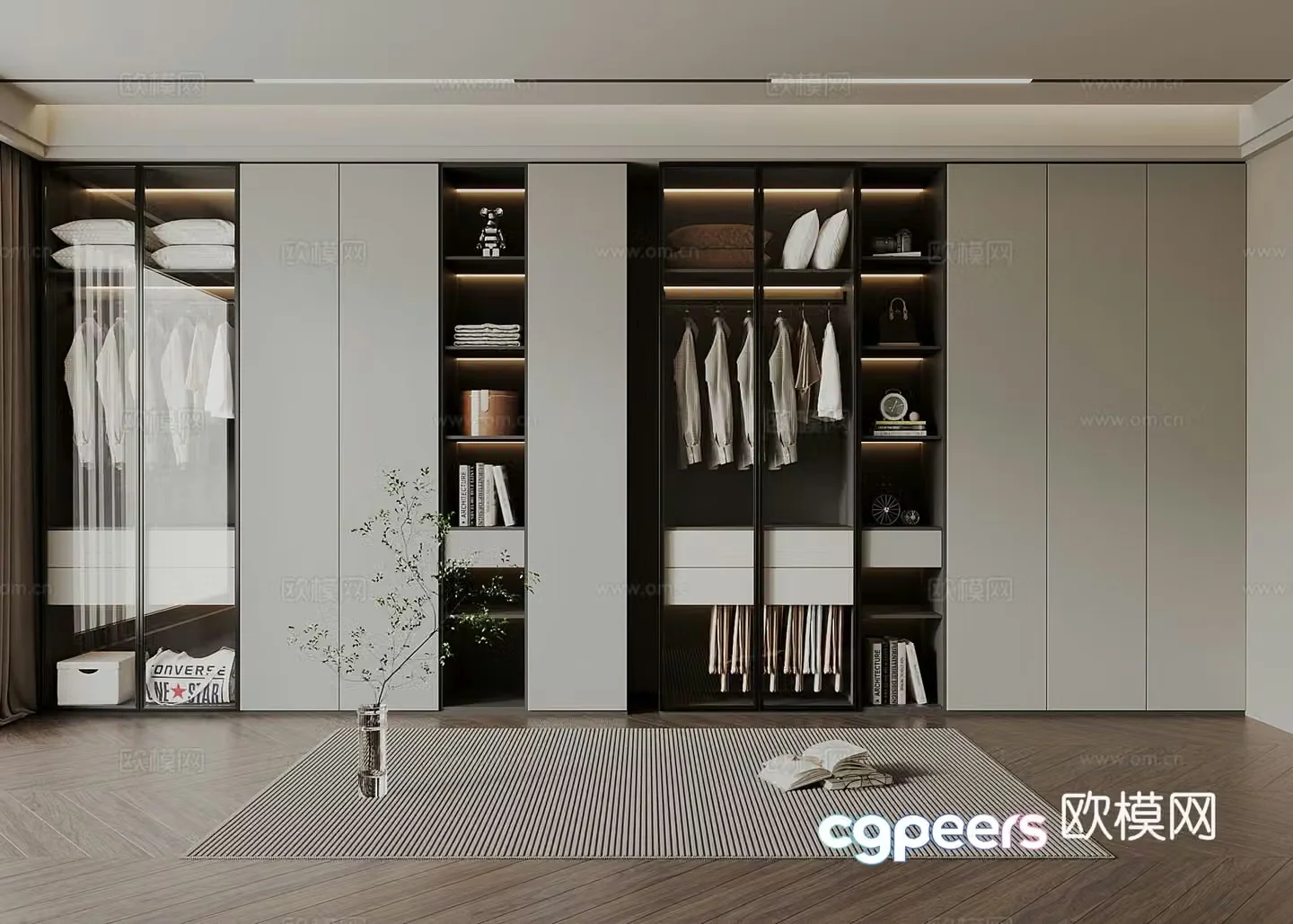 Modern Italian wardrobe 3d model