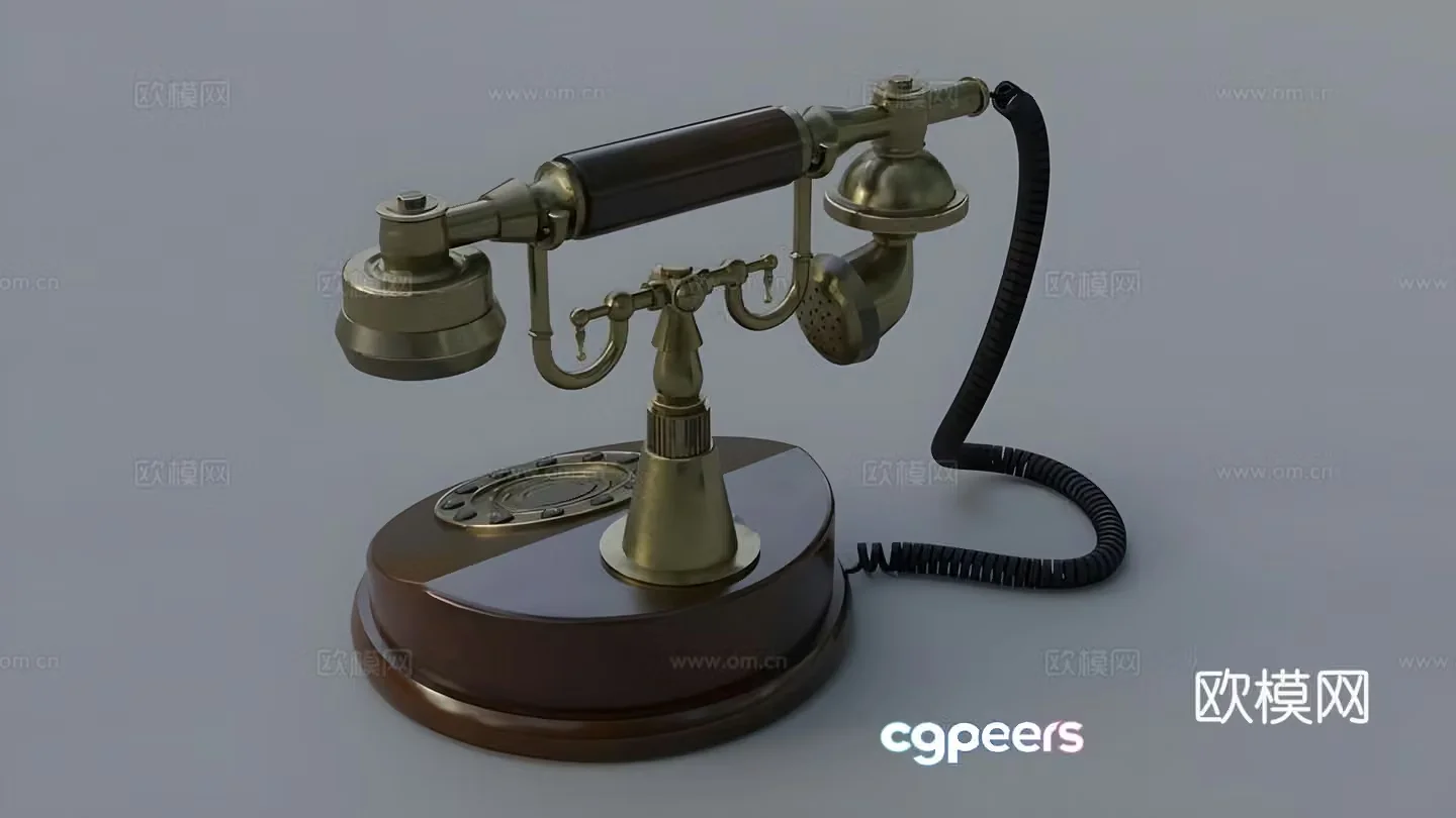 Old -style phone 3D model