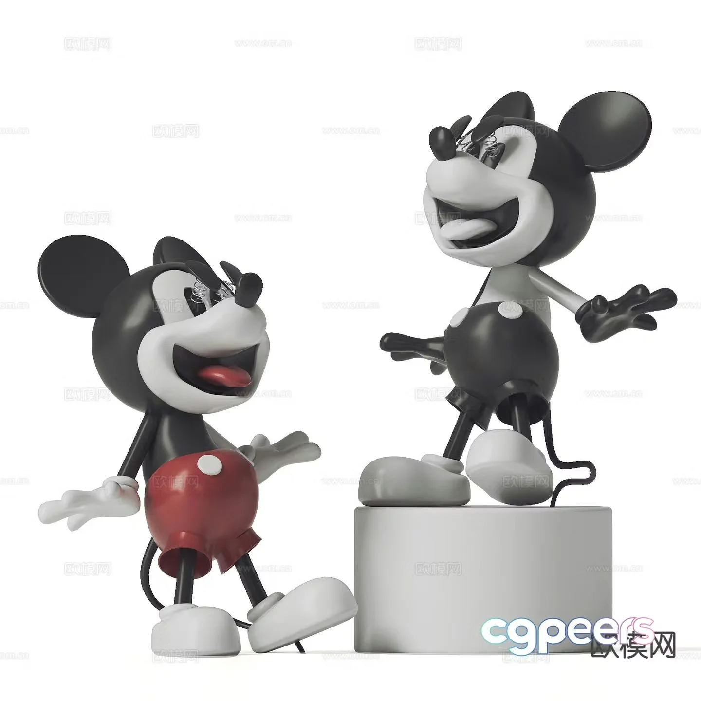 Mickey Mouse trendy toy sculpture doll cartoon ornament 3d model