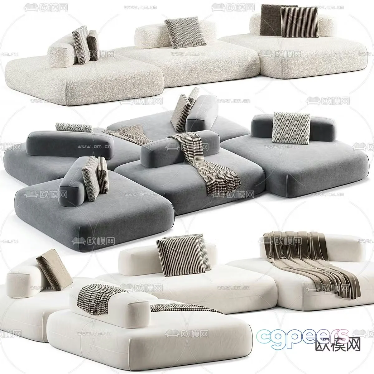 Special-shaped sofa spliced â€‹â€‹sofa 3d model