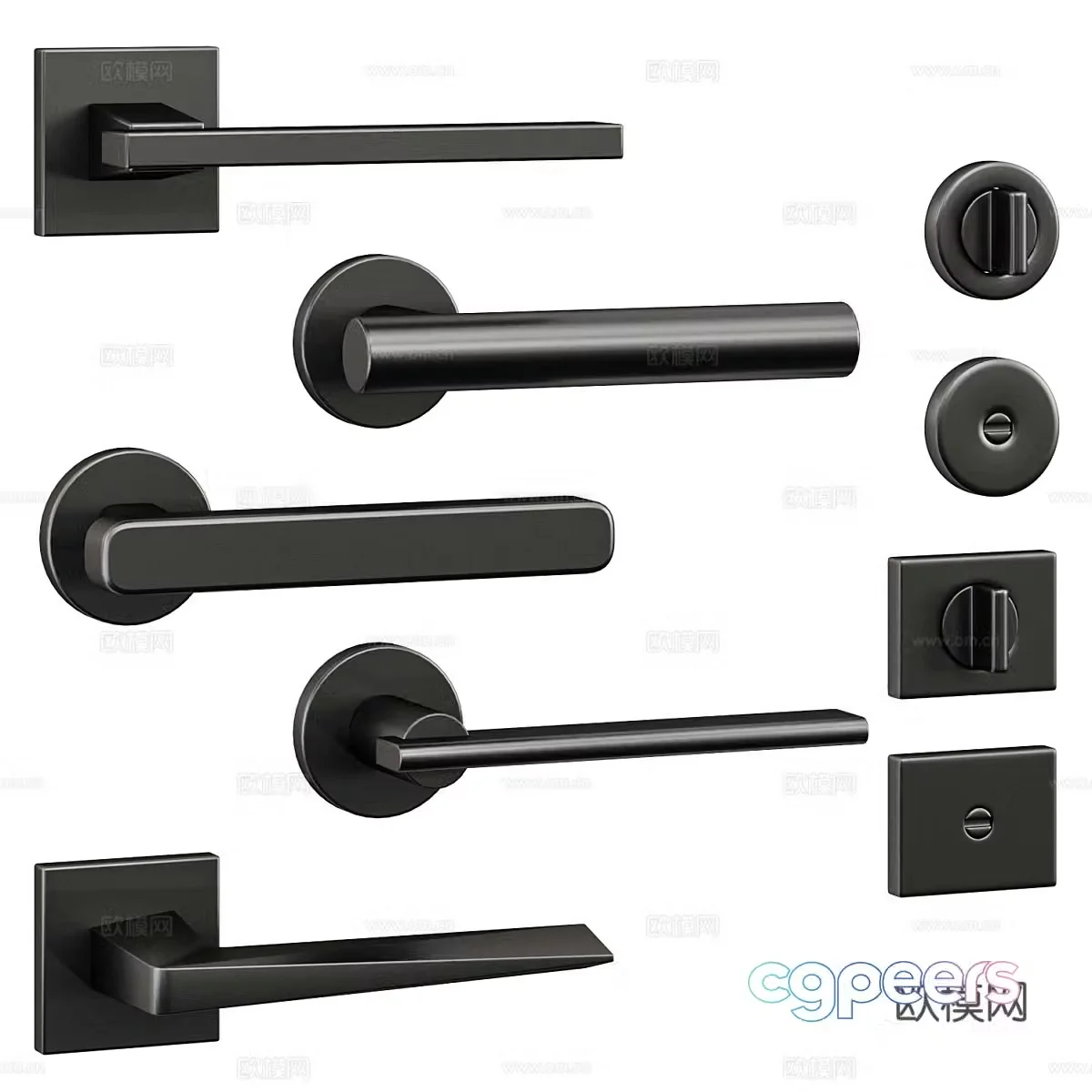 Modern Italian light luxury lock 3D model