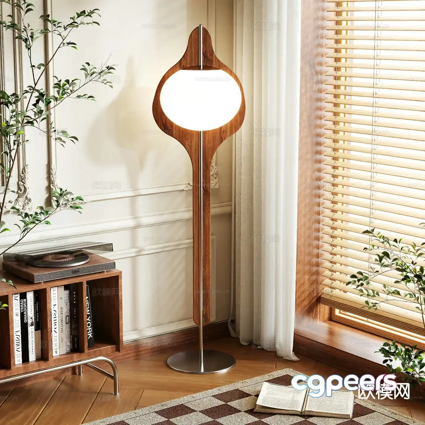 Medieval style floor lamp 3d model