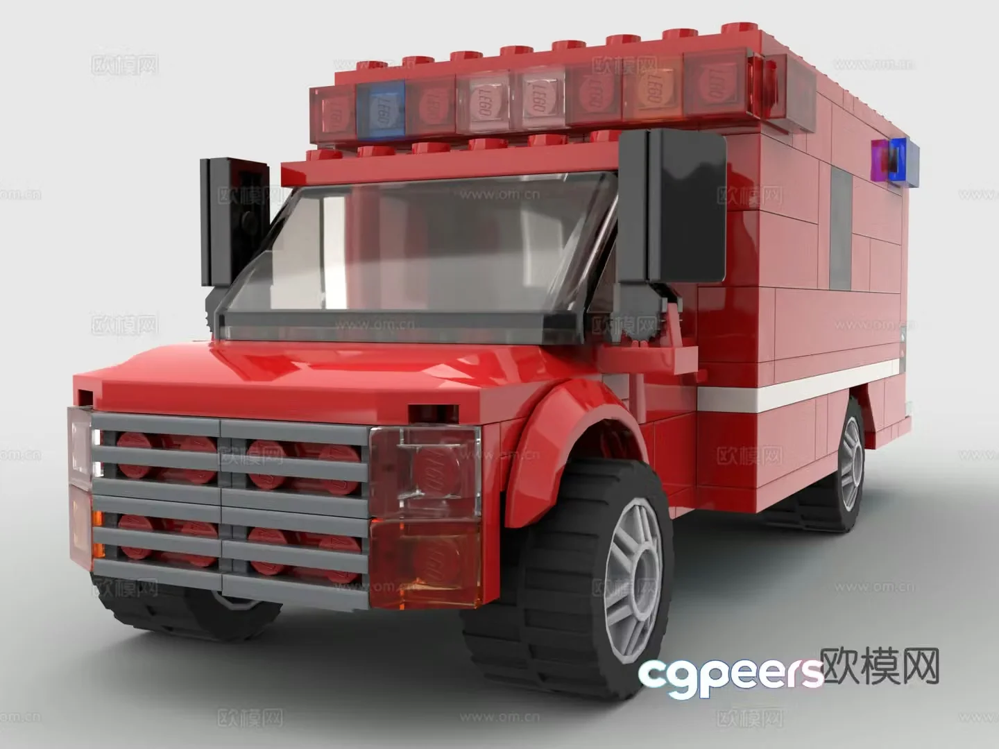 LEGO LEGO toys building blocks life ambulance ambulance 3d model