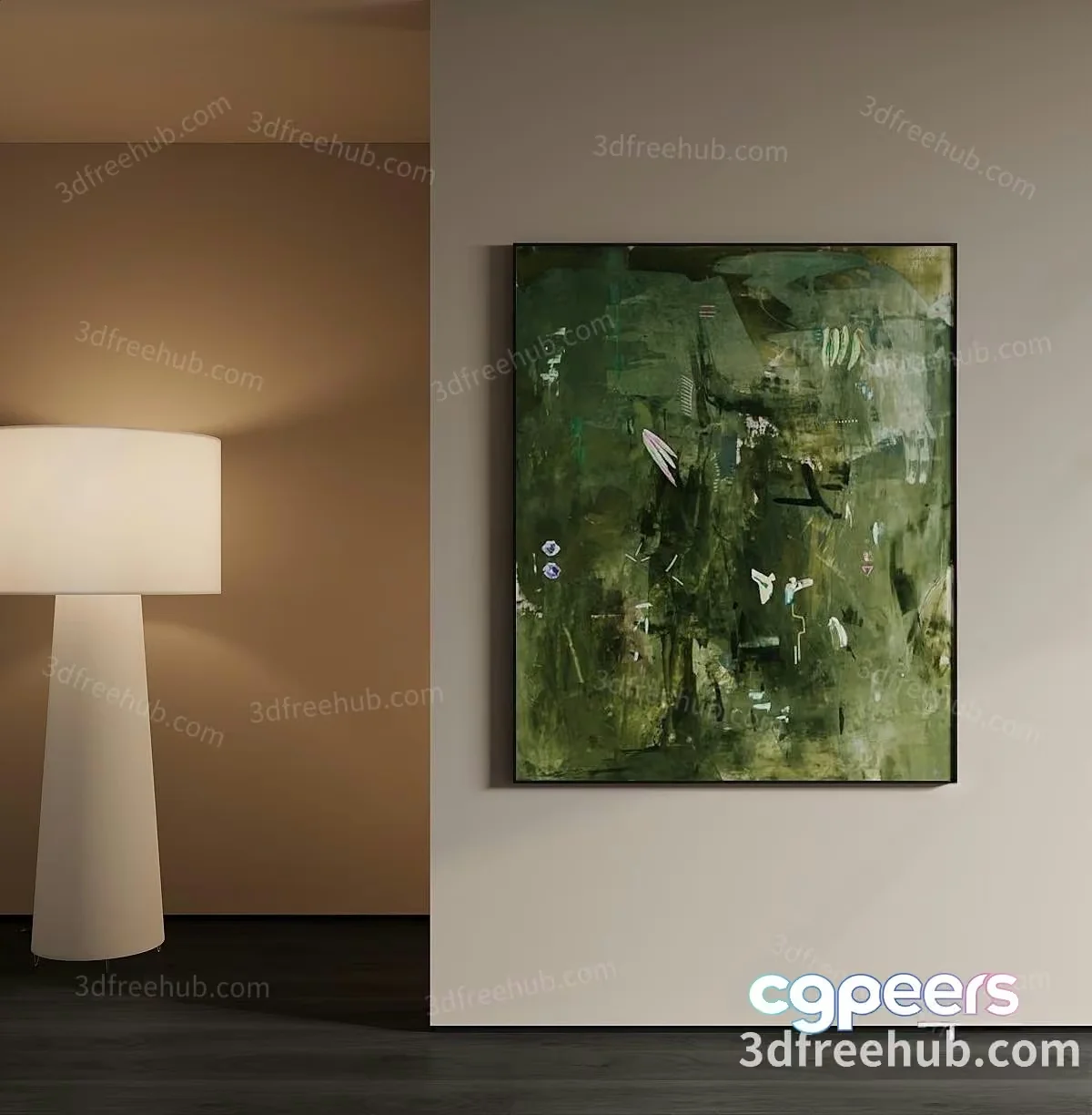 Modern Living Room 3D Model – 19336 – VRAY Render