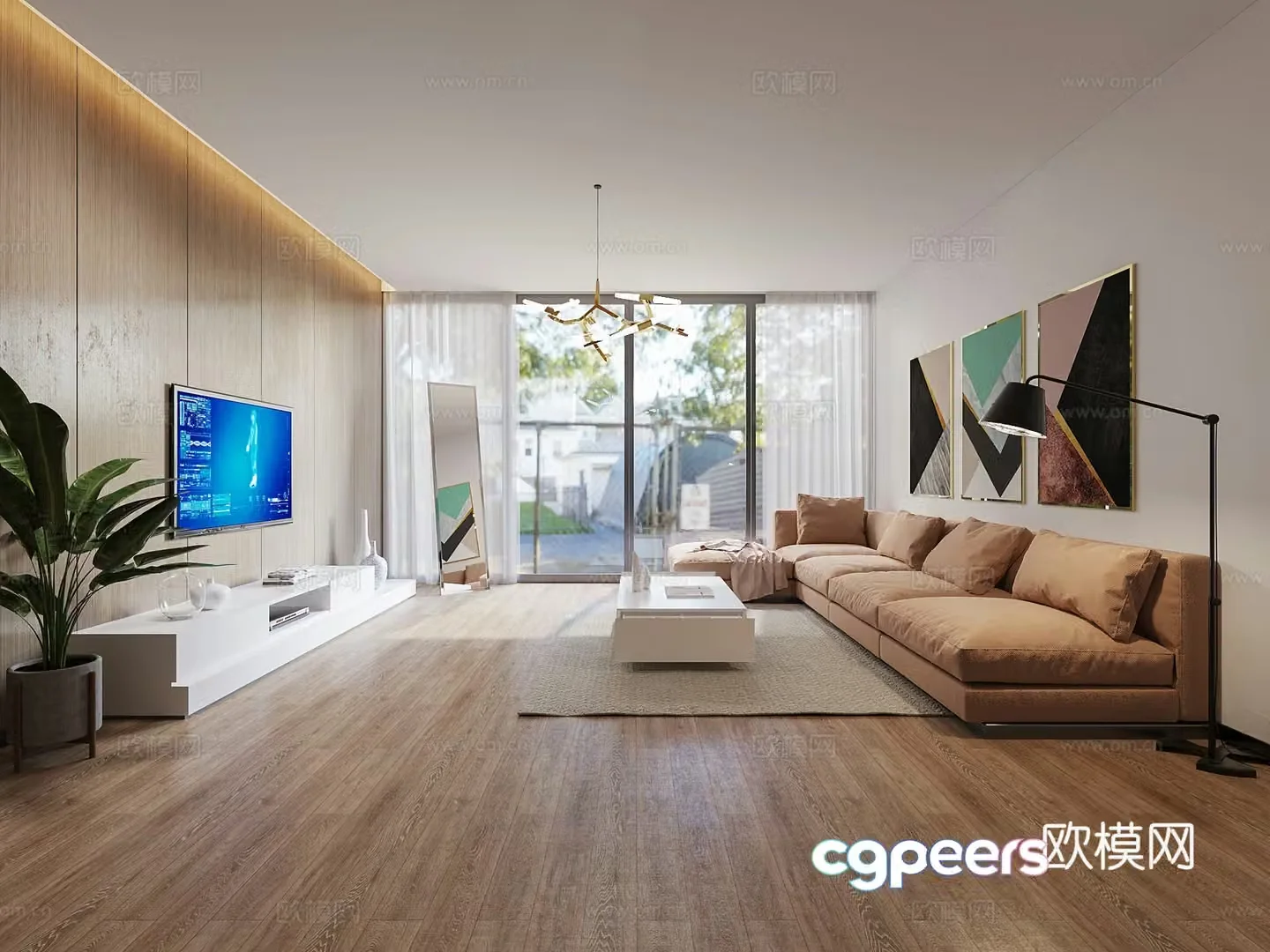 Modern living room 3d model