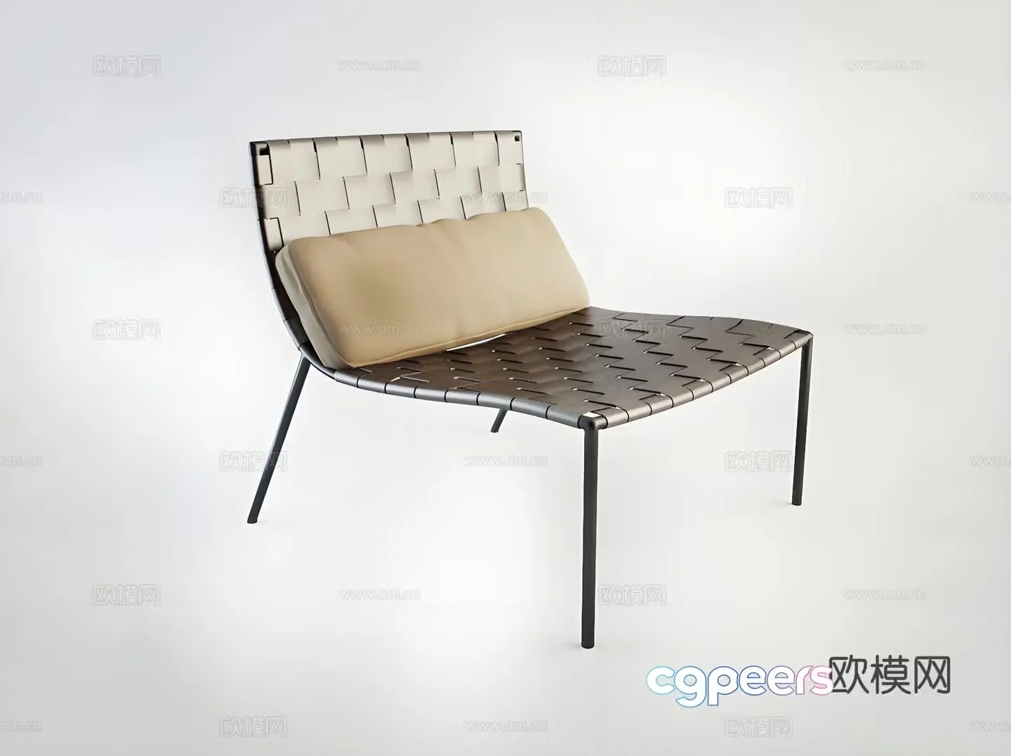 Leisure recliner leather recliner 3d model