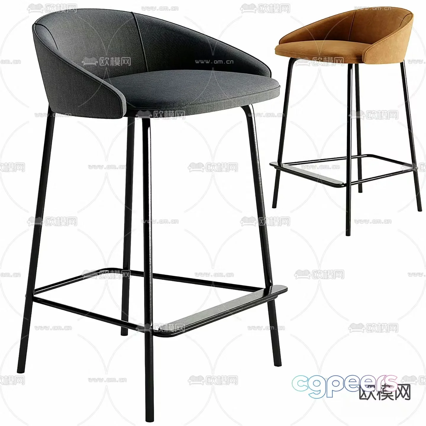 bar stool bar stool high stool 3d model